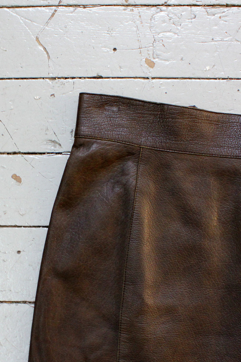 Akris Buttery Leather Skirt M