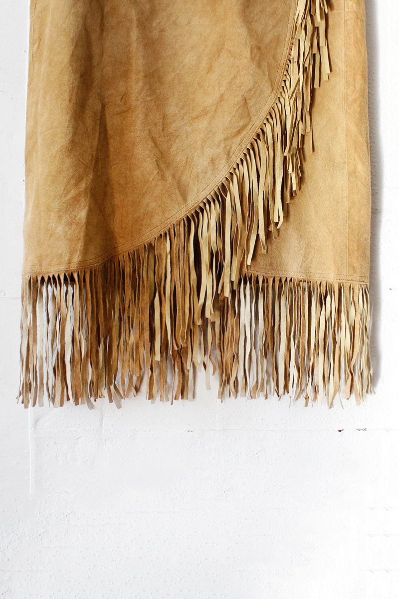 Desperado Suede Fringe Skirt M/L