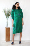 Flora Kung Emerald Silk Dress M