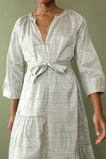 Silver Stripe Smock Dress S-L