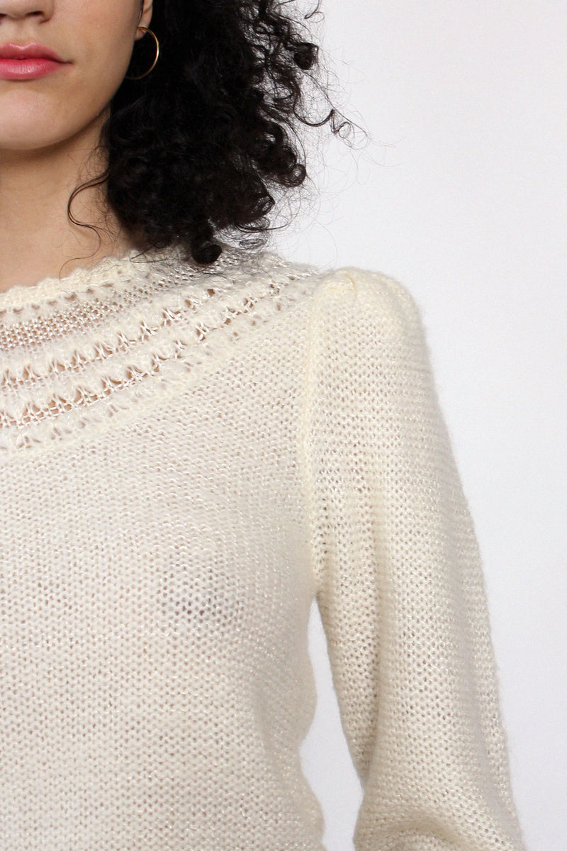 Snow White Puff Sweater M/L