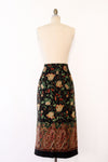 Whimsical Night Floral Skirt L
