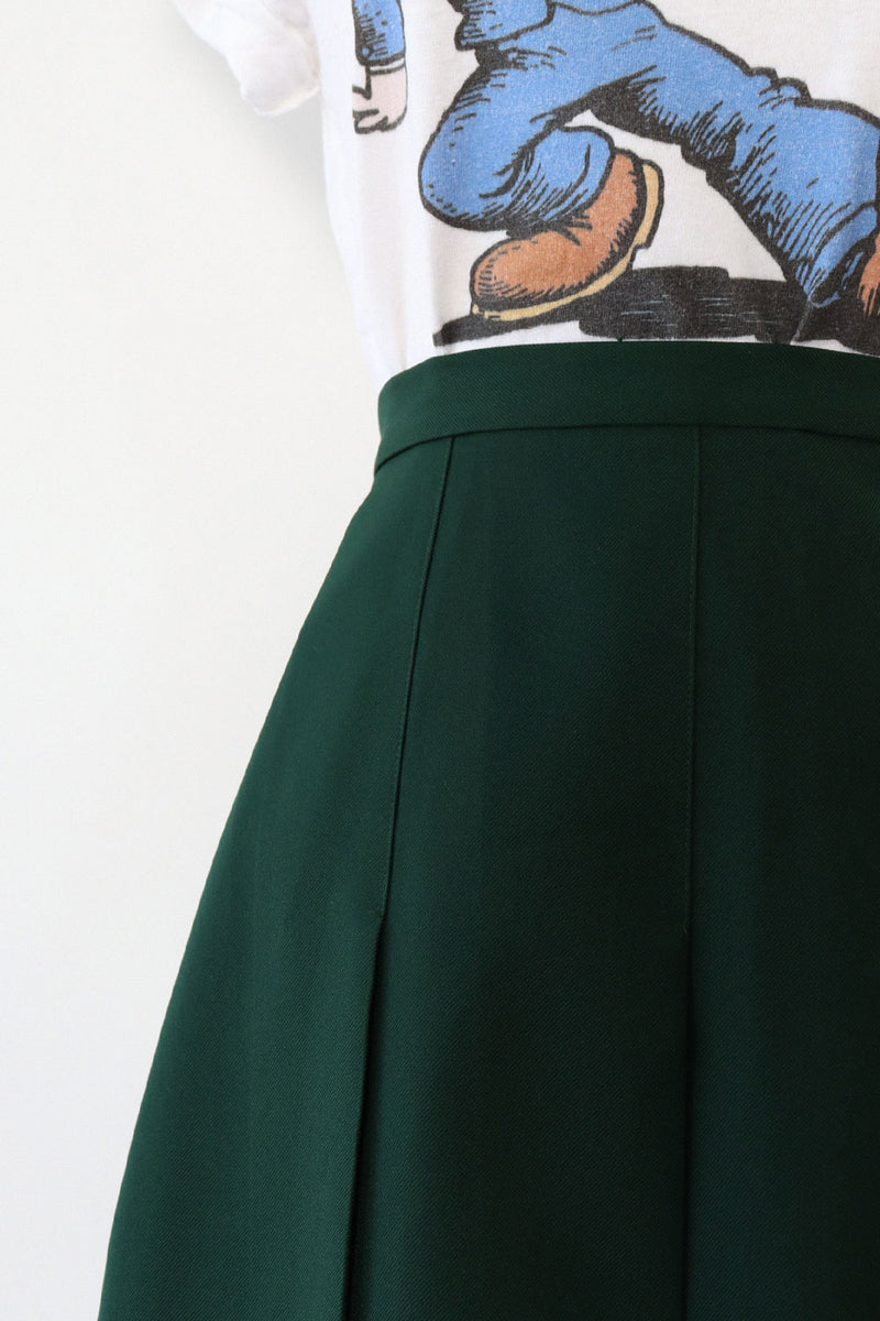 Ivy Green Box Pleat Skirt S