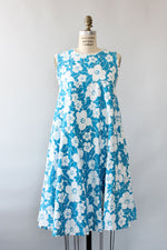 Aquamarine Floral Tent Dress S/M