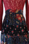 Patchwork Velvet Dancing Skirt L/XL