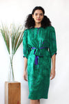 Flora Kung Emerald Silk Dress M