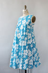 Aquamarine Floral Tent Dress S/M