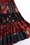 Patchwork Velvet Dancing Skirt L/XL