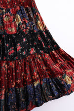 Patchwork Velvet Dancing Skirt L/XL