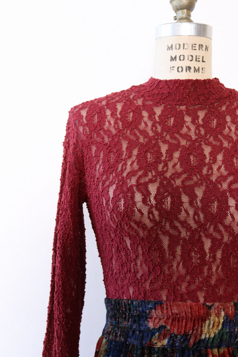 Merlot Lace Bodysuit M/L