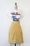 Stencil Flower Wrap Skirt M