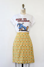 Stencil Flower Wrap Skirt M