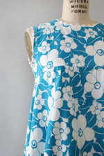 Aquamarine Floral Tent Dress S/M