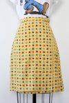 Stencil Flower Wrap Skirt M