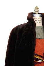 Espresso Shearling Short Coat M/L