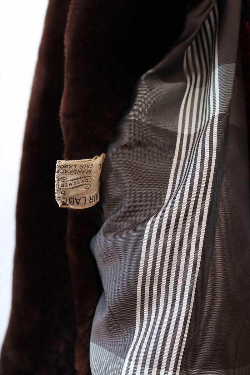 Espresso Shearling Short Coat M/L