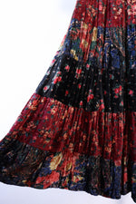 Patchwork Velvet Dancing Skirt L/XL