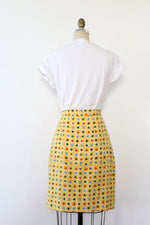 Stencil Flower Wrap Skirt M