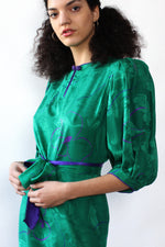 Flora Kung Emerald Silk Dress M