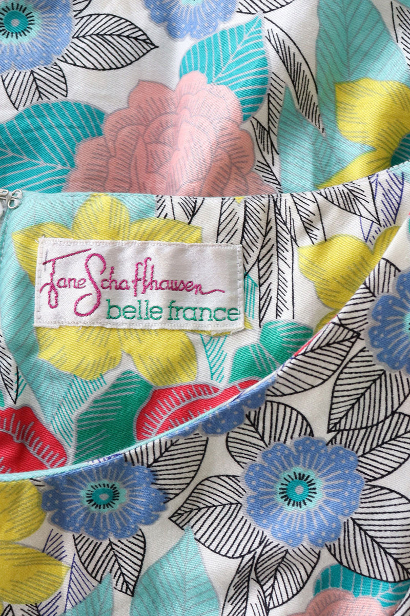 Belle France Bright Floral Dropwaist Dress S