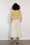 Cream Silk Flow Skirt XS-M