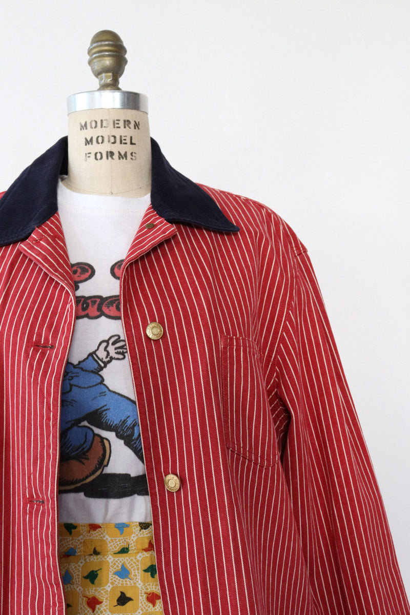 Ralph Lauren Striped Denim Chore Coat M/L