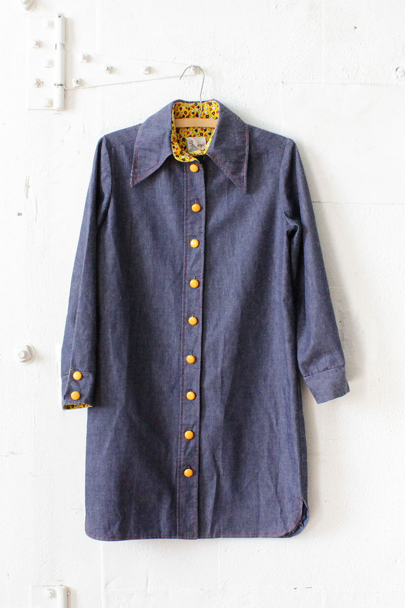 Sun Drop Denim Shirtdress S/M