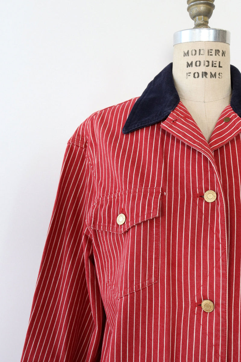 Ralph Lauren Striped Denim Chore Coat M/L