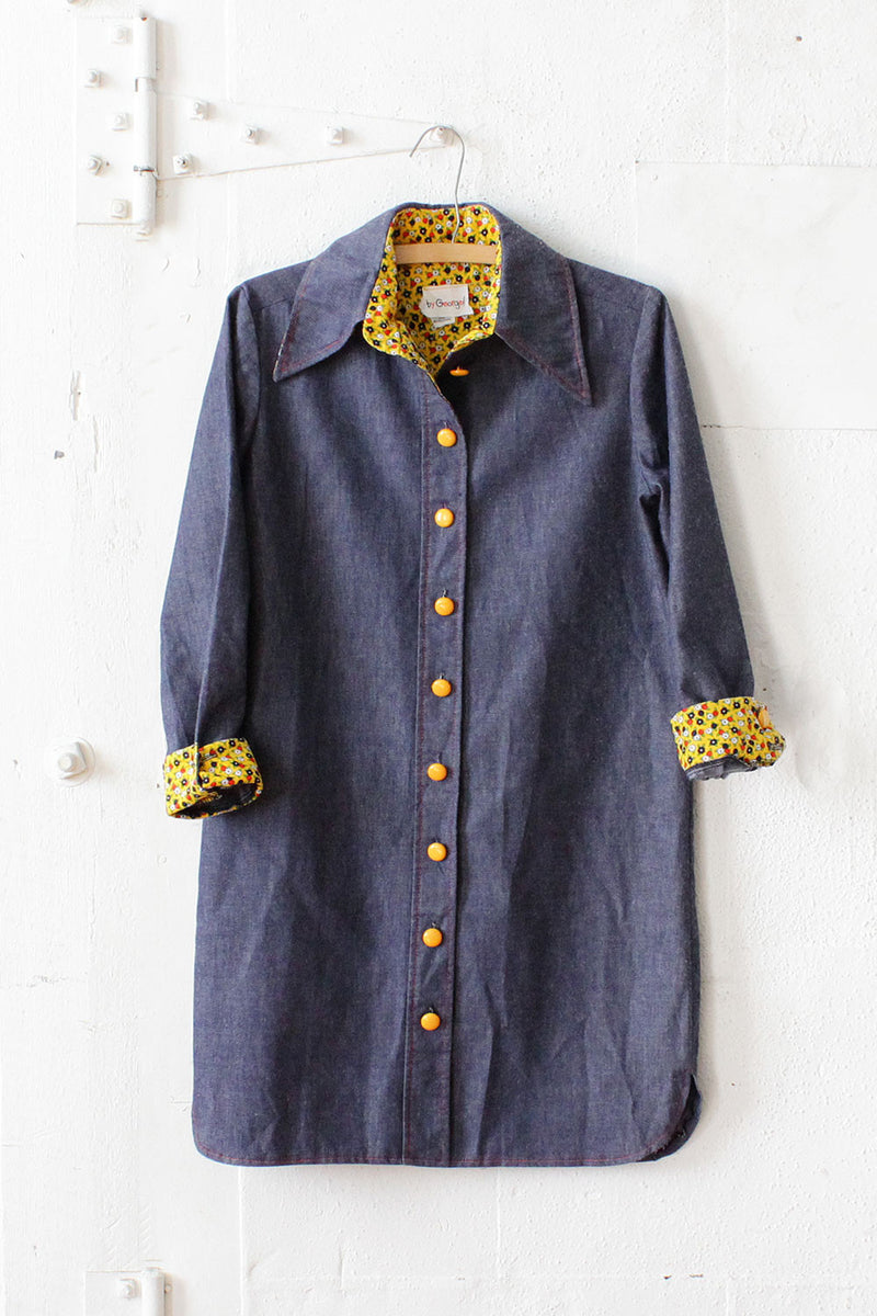 Sun Drop Denim Shirtdress S/M