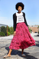 Hot Pink Ruffle Skirt S/M