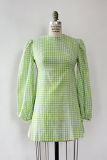 Grass Gingham Micro Mini Dress XS/S