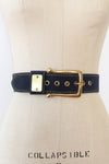 Lee-Vic Navy Topstitch Belt S-L