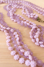 Long Lilac Beaded Necklace