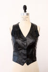 Fitted Fringe Leather Vest XS/S