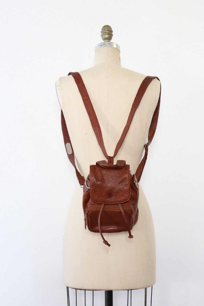 Full Grain Leather Mini Backpack