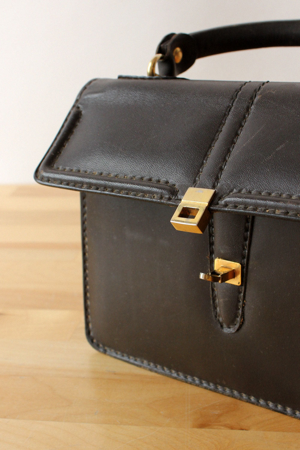 Petite Espresso Leather Handbag