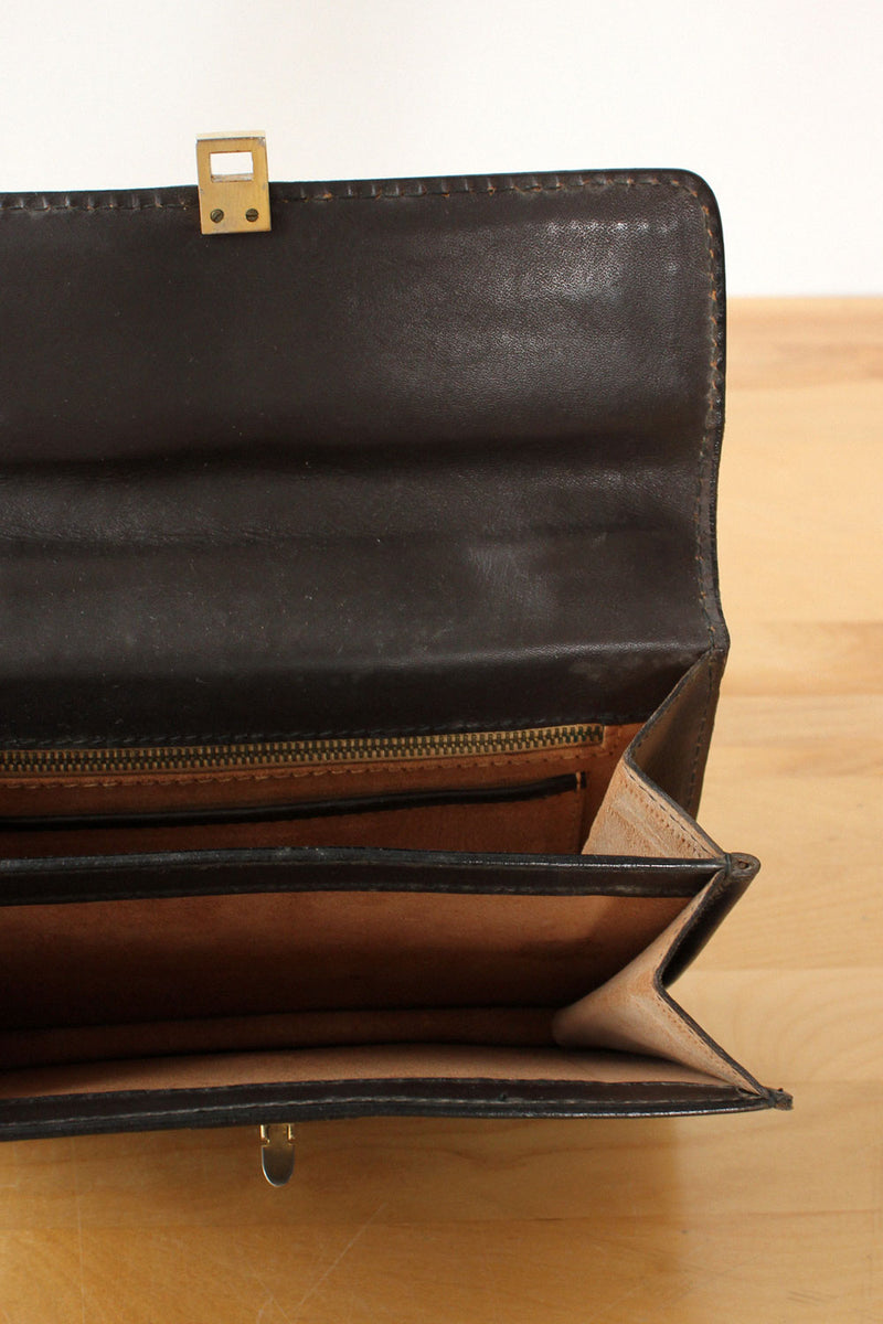 Petite Espresso Leather Handbag