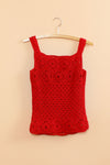 Scarlet Crochet Tank XS