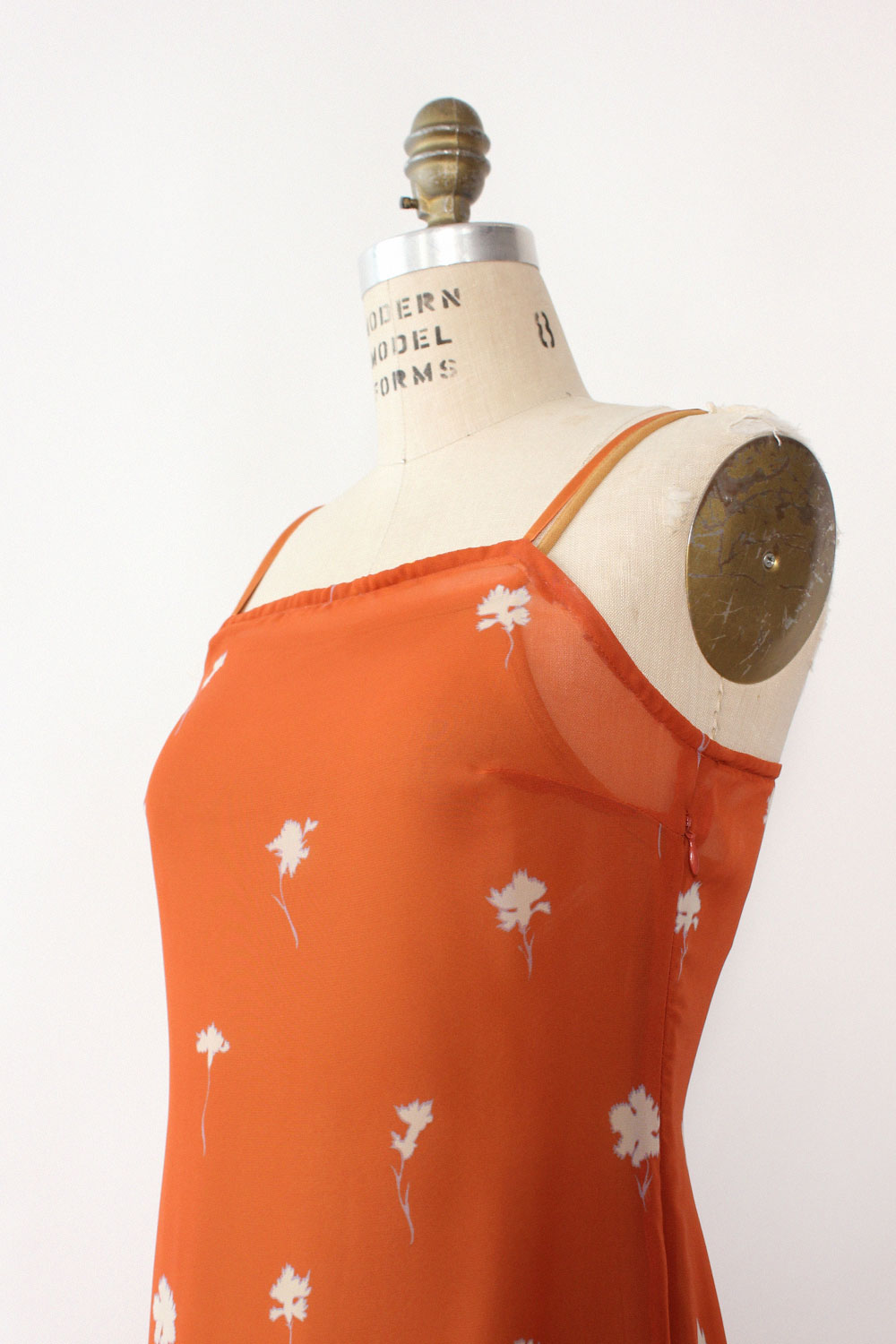 Sisley Pumpkin Sheer Tank Dress XS/S