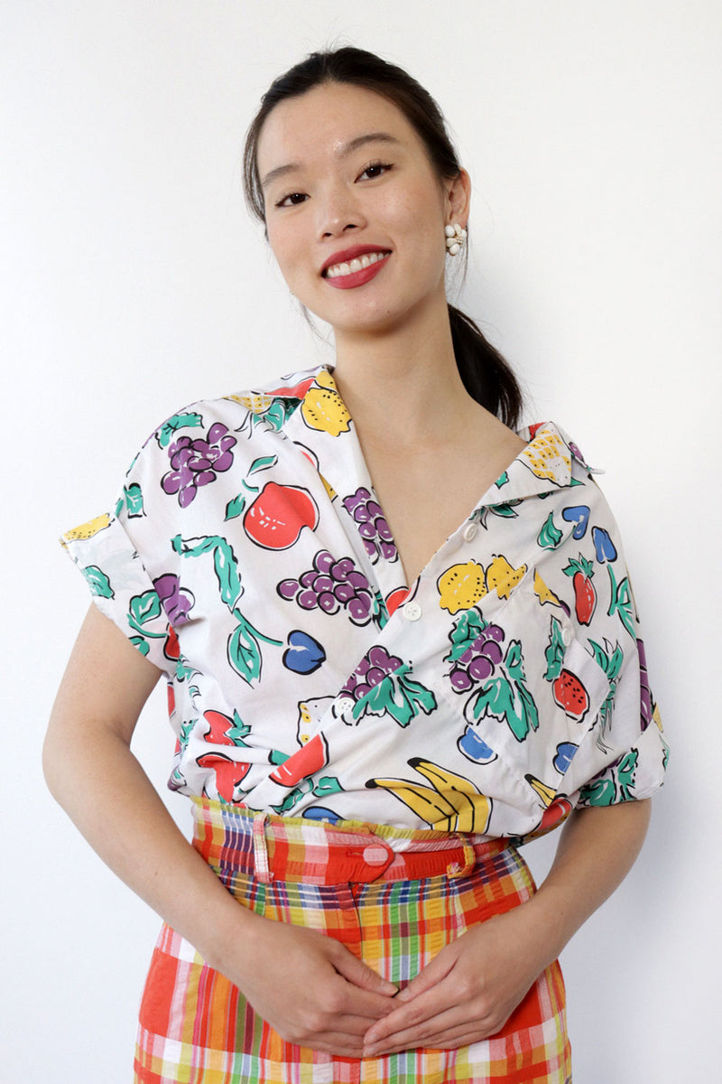 Fruit Salad Boxy Buttondown M/L