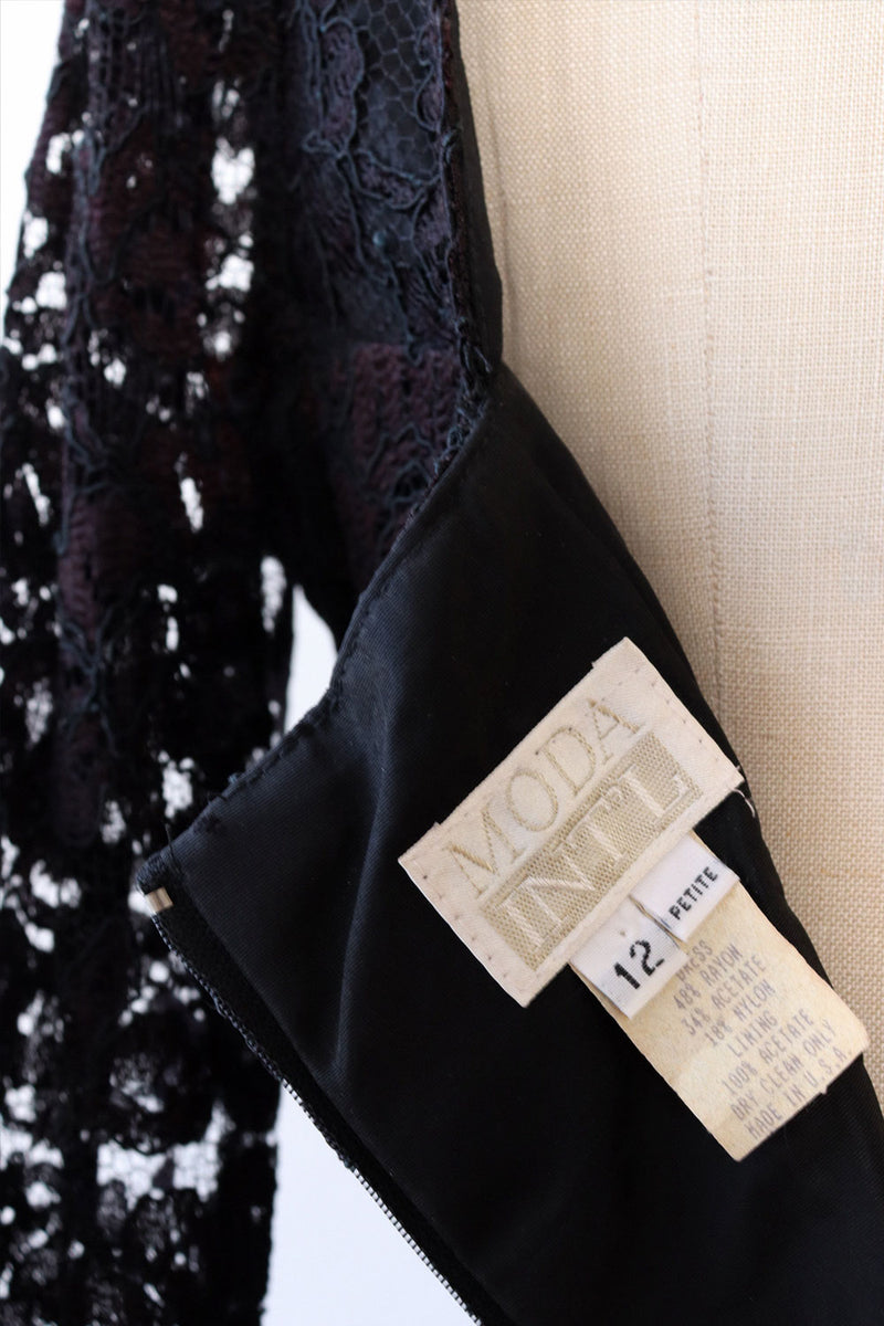 Black Lace Bustier Dress M-M/L