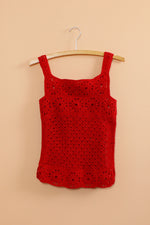 Scarlet Crochet Tank XS