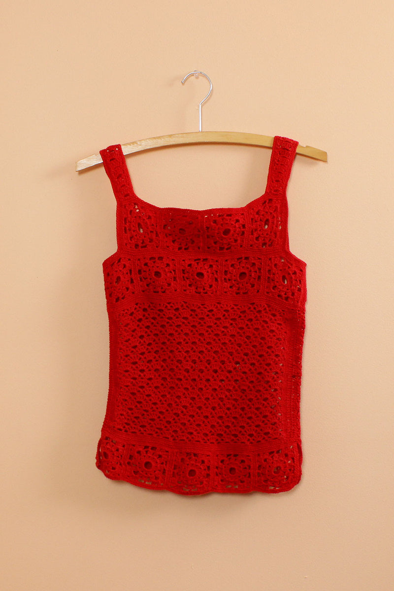 Scarlet Crochet Tank XS