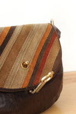 Dofan 70s Stripe Suede Purse