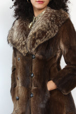 1970s Plainfield Beaver Fur Coat XS/S