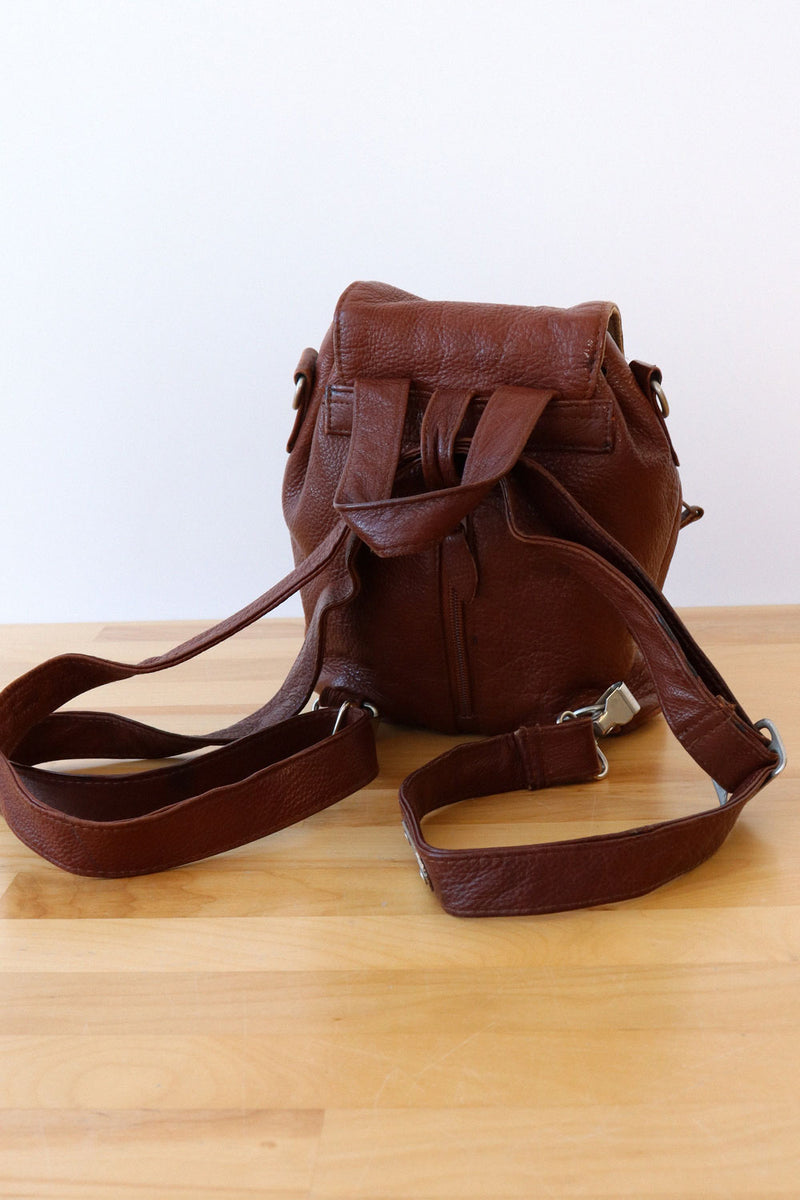 Full Grain Leather Mini Backpack