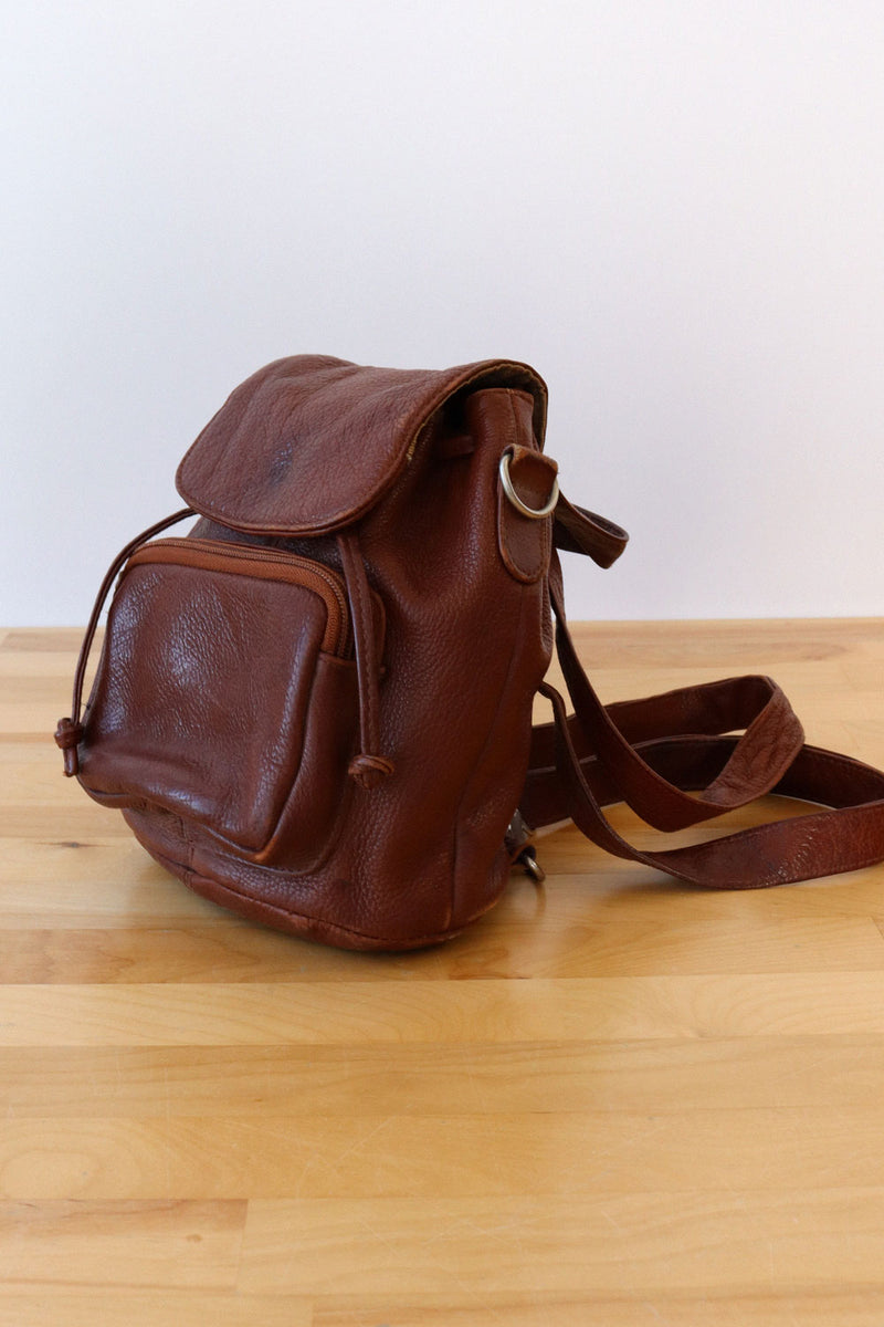 Full Grain Leather Mini Backpack