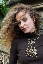 Brass Infinity Collar Necklace