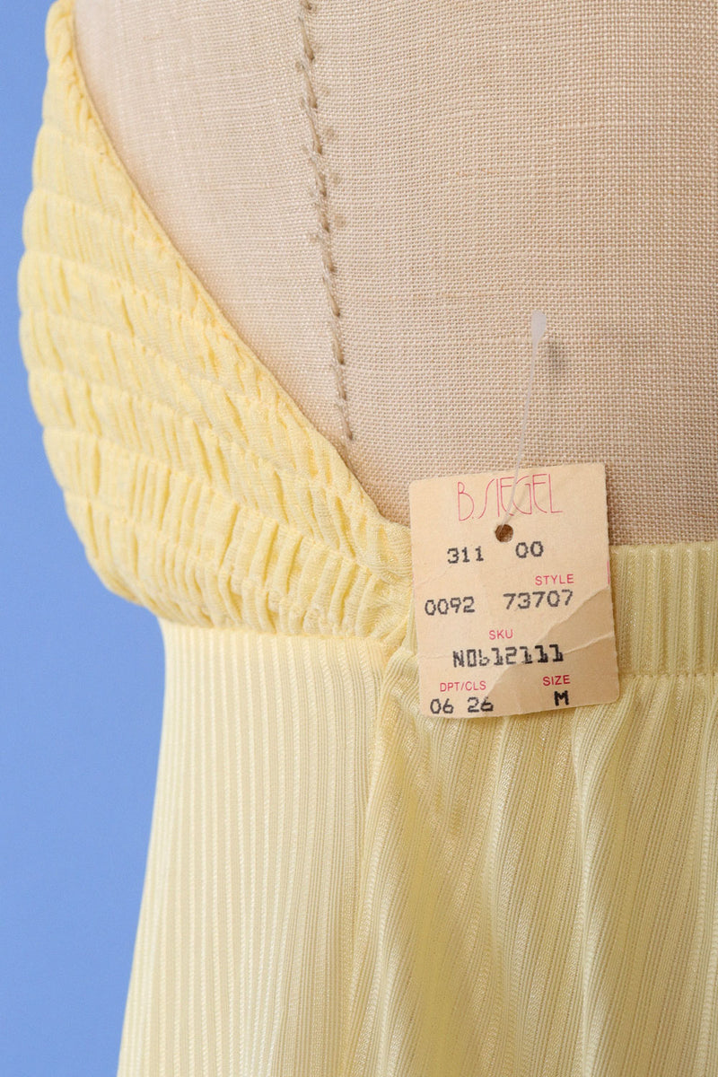 Butter Yellow Flowy Slip S/M