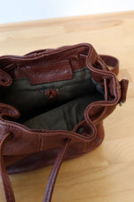 Full Grain Leather Mini Backpack